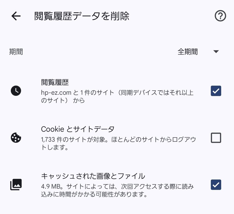 閲覧履歴データ