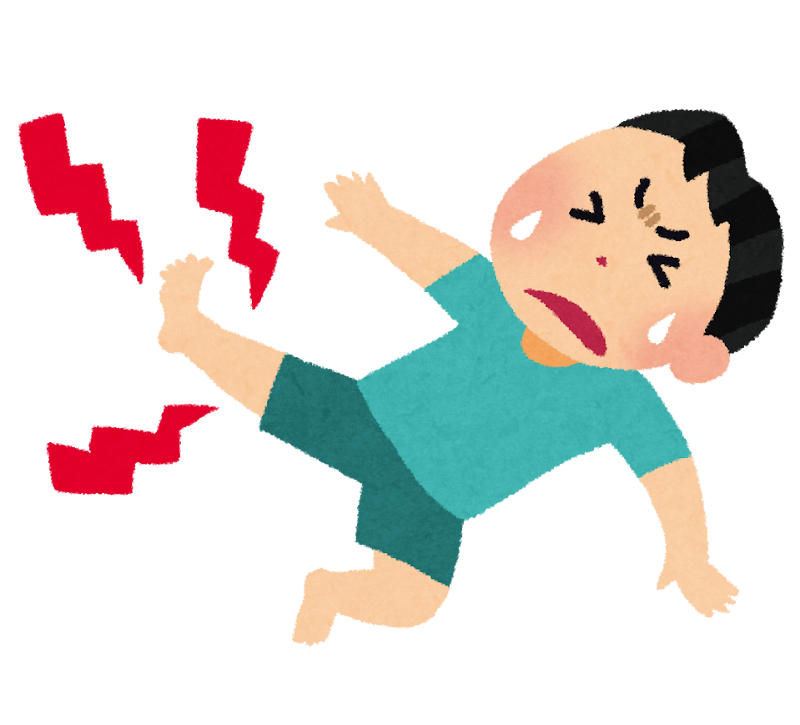 足がつった悶絶男性