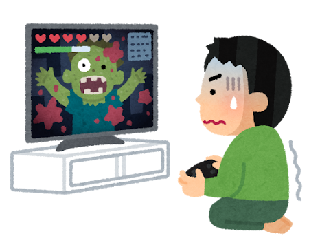 ゲームしている男性