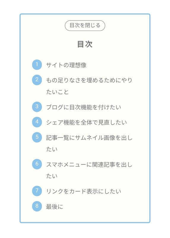 目次機能