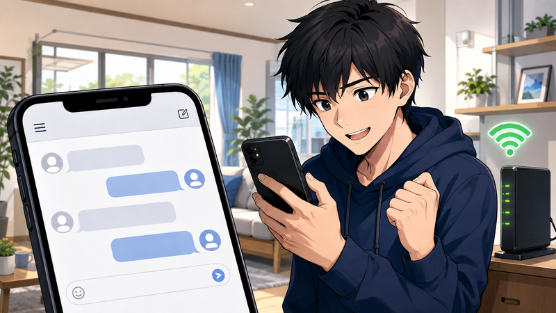 改善されて喜んでる男性