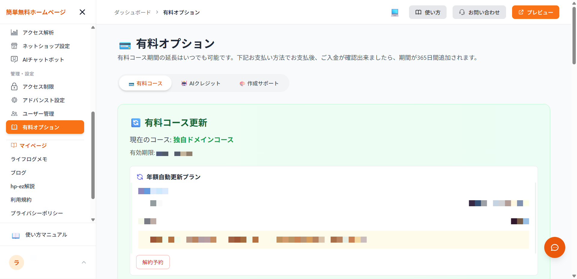 有料オプション