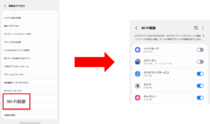 Wi-Fi制御